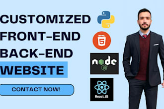 develop a frontend backend web app as a fullstack developer