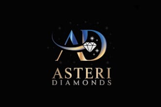 create a luxury jewelry and elegant monogram logo design