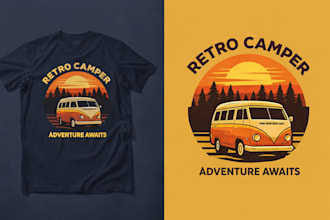 create unique vintage retro t shirt designs