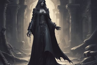 draw fantasy horror character art or horror art