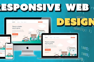 design a fully responsive website, modern  website response