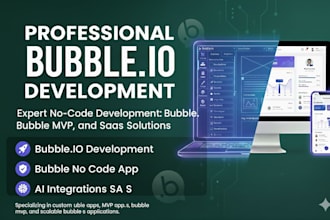 build a bubble io no code app, bubble saas or bubble mvp