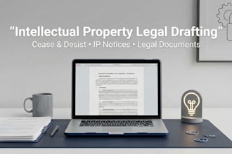 draft intellectual property legal documents and cease and desist letters