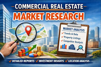 conduct commercial real estate market research for US agents