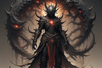 create dark art, horror or skull artworks illustration