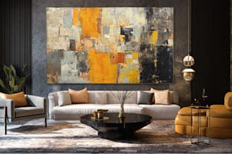 draw a luxury abstract piece of art for you