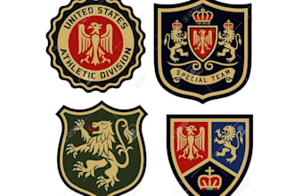 design custom luxury heraldic, coat of arms logo