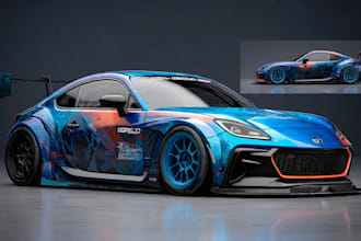 create a professional racing car wraps designs
