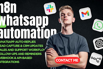 automate whatsapp CRM workflow n8n automation ai agent n8n API integration
