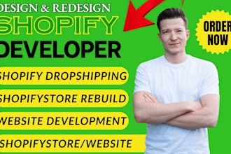 build shopify store or dropshipping ecommerce store,landing page shopify website