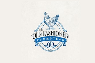 design eco friendly local farm old fashioned logo