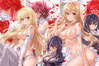 draw ecchi nsfw anime art for your oc, fanart and more