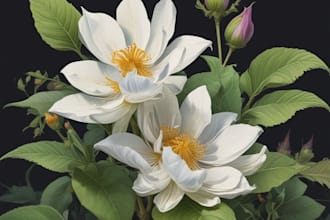 draw botanical illustration art for you