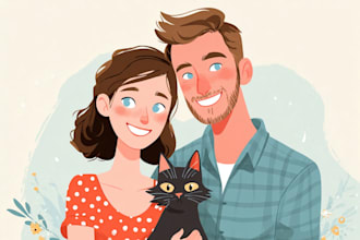 do couple portrait illustration