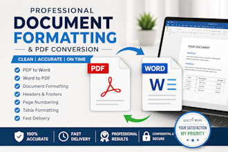 professionally format word documents and convert PDF files