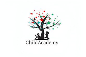 design modern school, kids program, learning, education or academy logo
