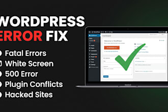 fix wordpress errors, bugs, white screen issues fast