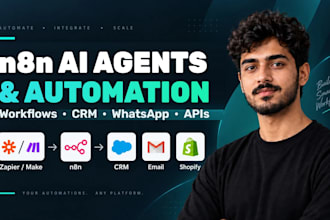 build n8n shopify automation workflows and ai agents for your store