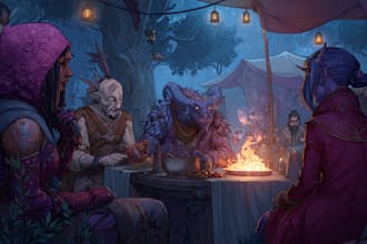 draw your dnd party art or dnd character commission art