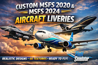 create custom msfs 2020 and msfs 2024 aircraft liveries