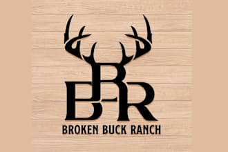 design unique broken buck ranch logo