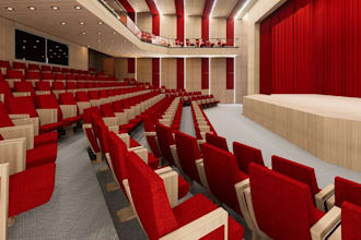 repurpose 3d luxury conference hall, event stage, wedding hall,auditorium render