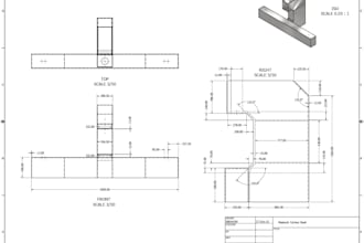 do technical 2d drawing, product rendering and bom