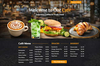design a beautiful website for your cafe, coffee shop or restaurant