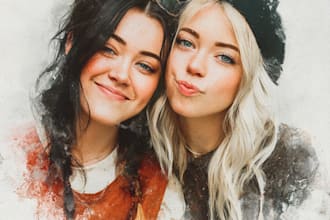 create a character  and friendship portrait