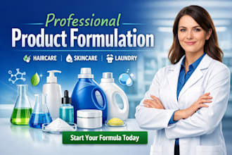 develop formulation for cosmetic and laundry products