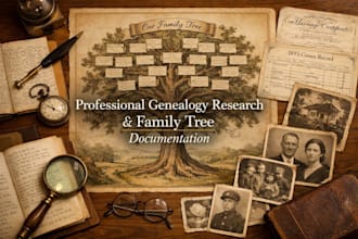 conduct professional genealogy research to trace and document your family tree