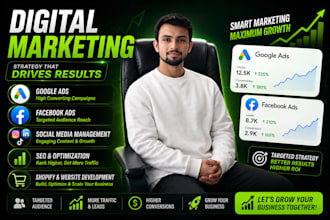 do complete digital marketing, google ads, facebook ads and social media