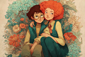 design a friendship portrait and family portrait