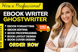 be your professional ebook writer, ghostwriter, and ebook ghostwriting expert