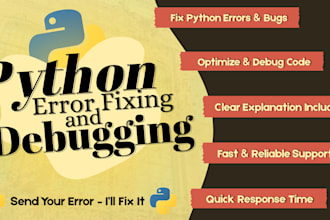 professionally fix your python scripts, errors and debugging
