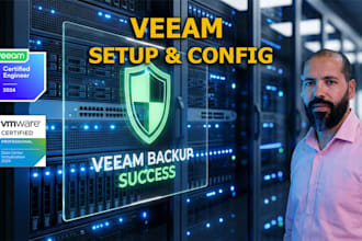 install and configure veeam backup for your vmware or hyperv