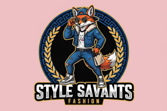 design unique for fashion style mascot logo design service
