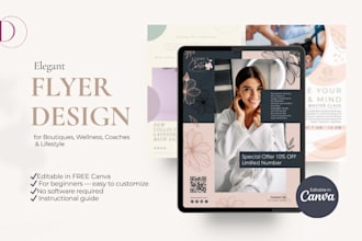 design canva flyer for beauty, lifestyle brands
