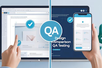 compare your design document with the website and mobile app for QA testing