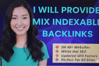 provide mix indexable backlinks
