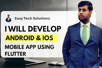 develop android and ios mobile app using flutter