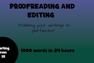 proofread and edit your writing for grammar and clarity