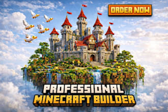 build minecraft castle, villages, base, hubs, spawns, house