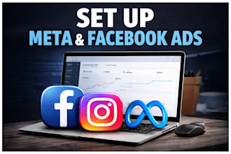 set up meta ads, facebook ads, and instagram ads for your business