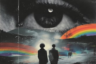 design excellent post punk, rock, indie music album cover art