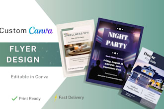 design a professional flyer or poster in canva