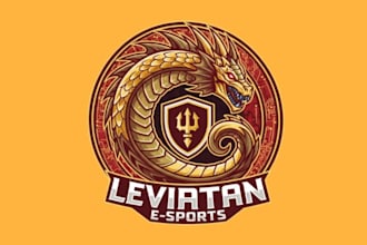 do awesome unique leviathan e sports mascot logo design service for company
