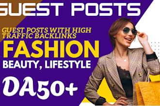 do fashion, beauty, lifestyle, guest post dofollow backlinks