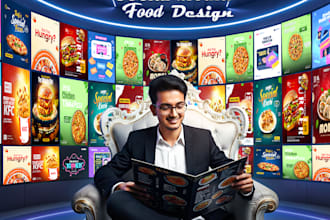 creative food poster design for social media