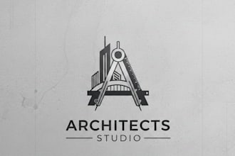 design a modern and professional architect logo for your firm or brand